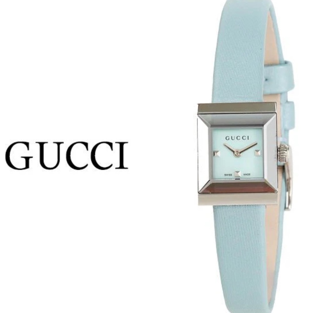 Gucci Light Blue and Silver Watch